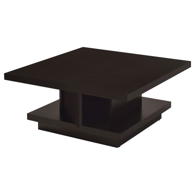 Reston Square Engineered Wood Coffee Table with Casters Cappuccino — photo 3