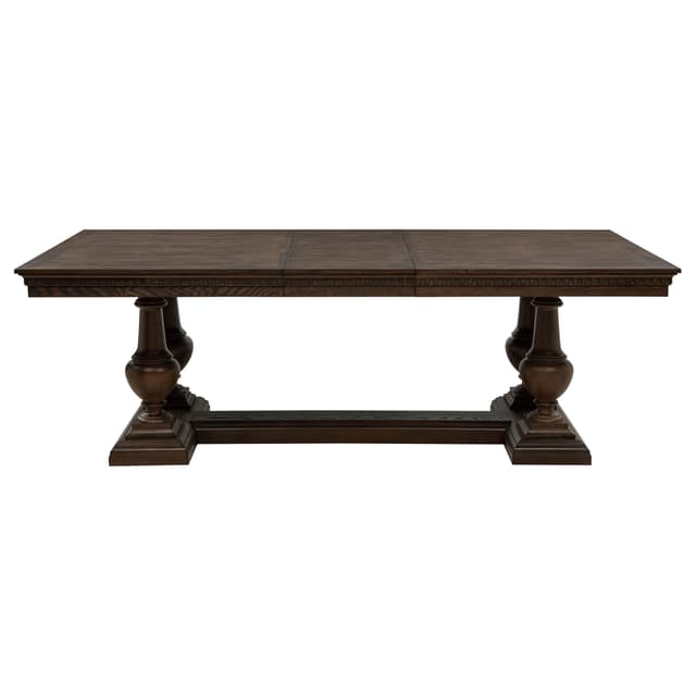 Ridgewell Rectangular Trestle Dining Table Dark Oak — photo 5