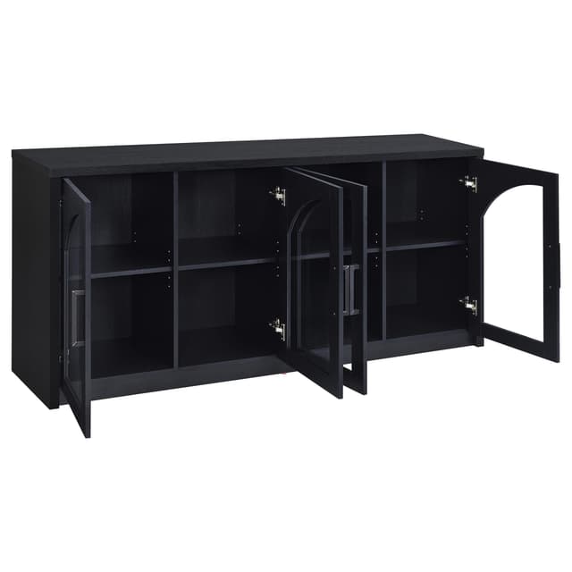 Riva 4-door Dining Sideboard Buffet Storage Credenza Black — photo 3