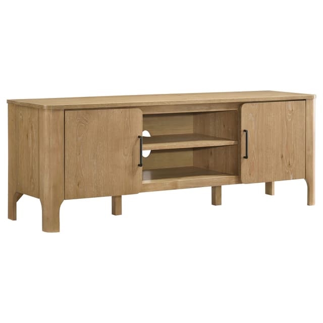 Rowe 65-inch 2-door Wood TV Stand Media Console Light Oak — photo 1