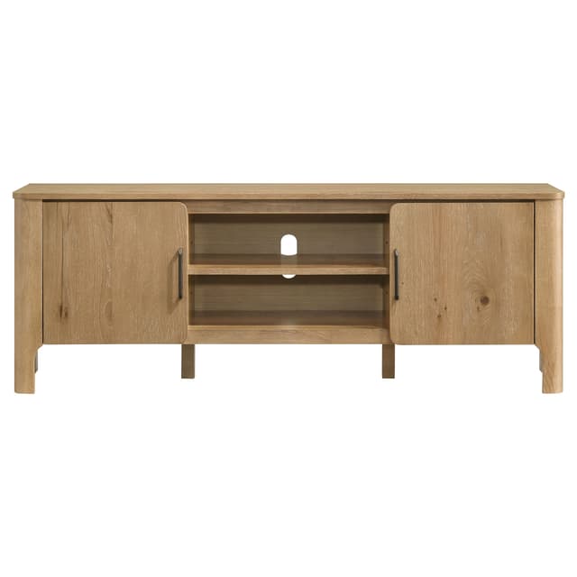 Rowe 65-inch 2-door Wood TV Stand Media Console Light Oak — photo 4