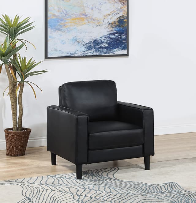 Ruth Faux Leather Accent Chair — photo 2