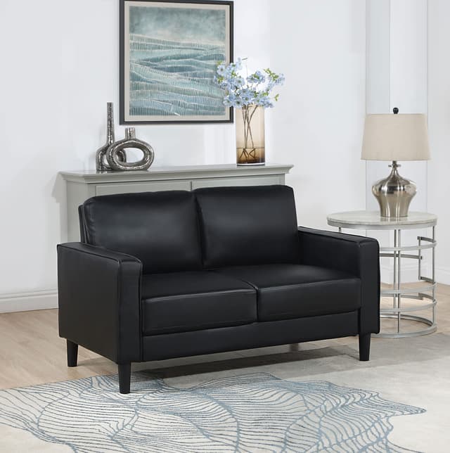 Ruth Faux Leather Loveseat — photo 2