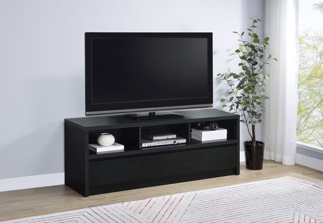 Rutland 59-inch 3-drawer TV Stand Media Console Black — photo 2