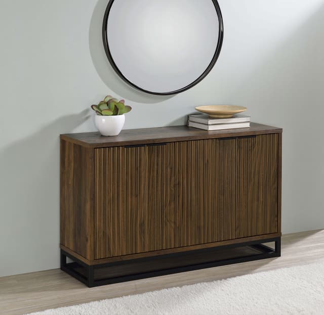Ryatt 4-door Engineered Wood Accent Cabinet Dark Pine — photo 2