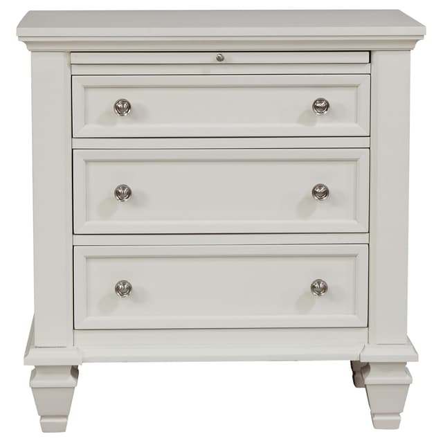 Sandy Beach 3-drawer Nightstand Cream White — photo 3