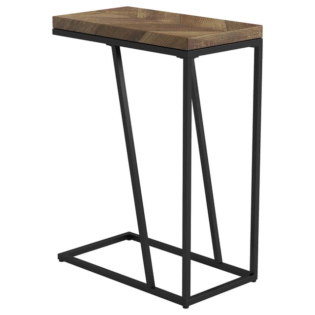 Sergio Engineered Wood C-Shaped Side Table Rustic Tobacco — photo 1