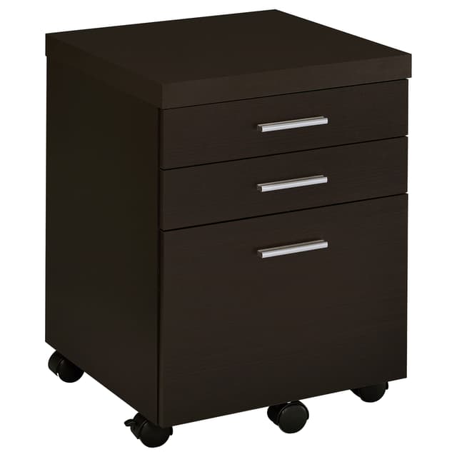Skylar 3-drawer Home Office Mobile File Cabinet Cappuccino — photo 1