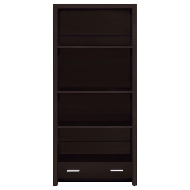 Skylar 71-inch 5-shelf Bookcase with Drawer Cappuccino — photo 4