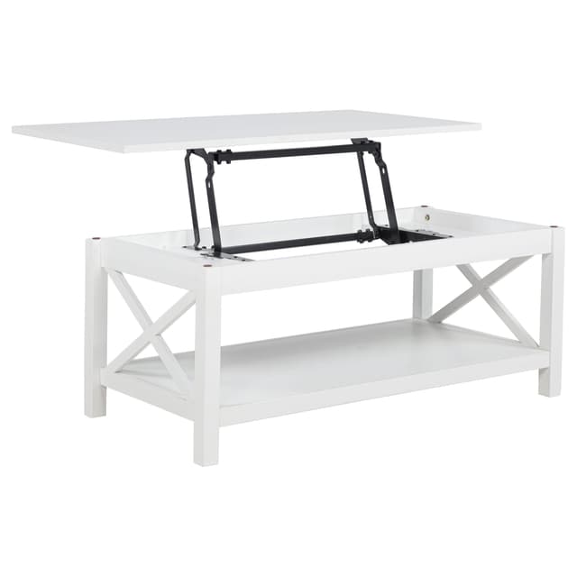 Skyview 44-inch Rectangular Lift Top Coffee Table White — photo 4