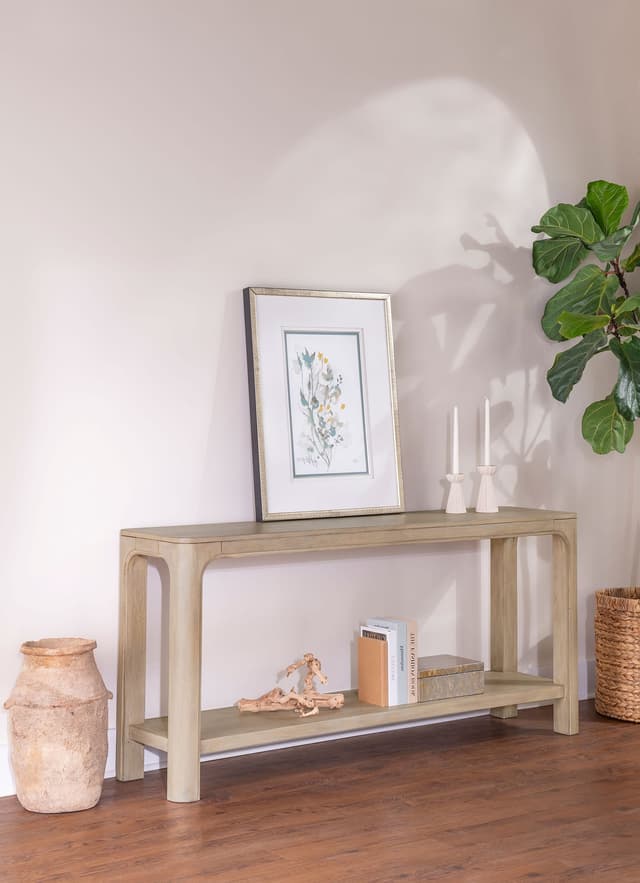 Solano 64-inch Entryway Console Sofa Table Weathered Mango — photo 2