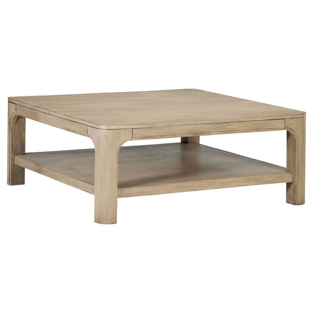 Solano Square Wood Cocktail Coffee Table Weathered Mango — photo 1