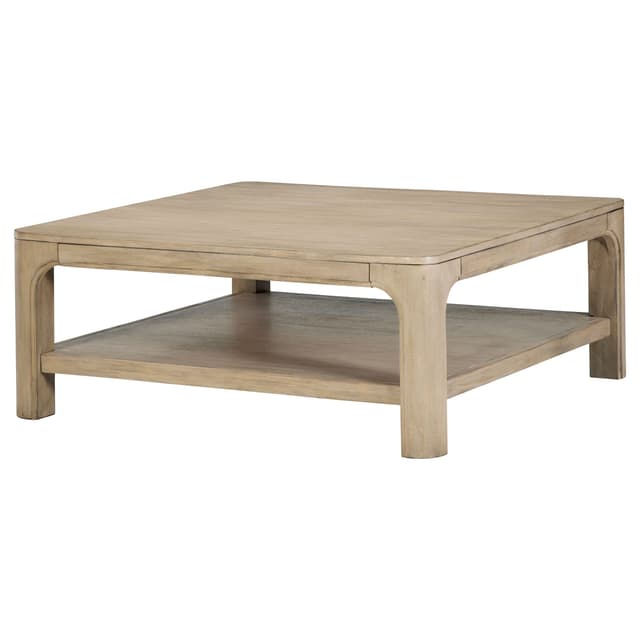 Solano Square Wood Cocktail Coffee Table Weathered Mango — photo 4