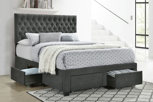 Soledad Upholstered Panel Storage Bed — photo 2
