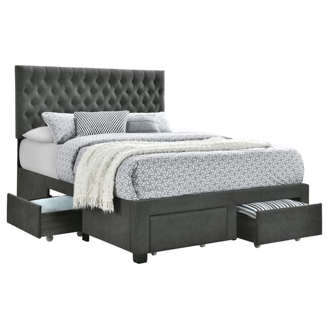 Soledad Upholstered Panel Storage Bed — photo 1
