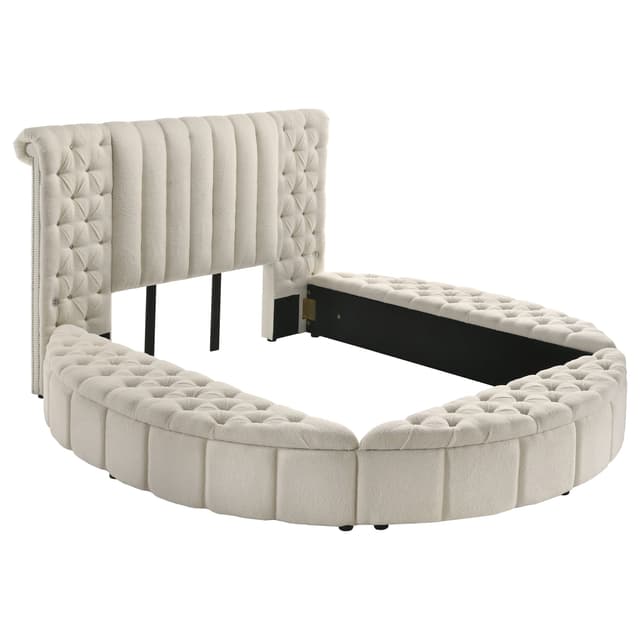 Sonya Upholstered Panel Storage Bed — photo 1