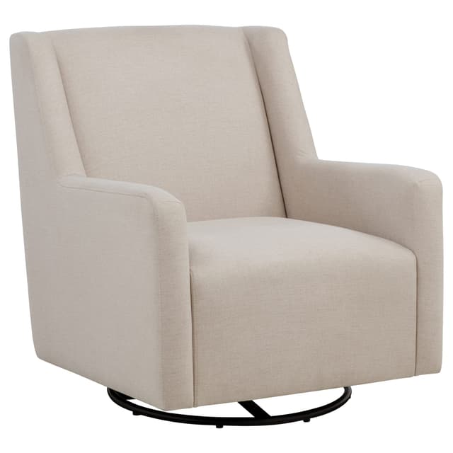 Sorrel Fabric Upholstered Swivel Glider Arm Chair Latte — photo 1
