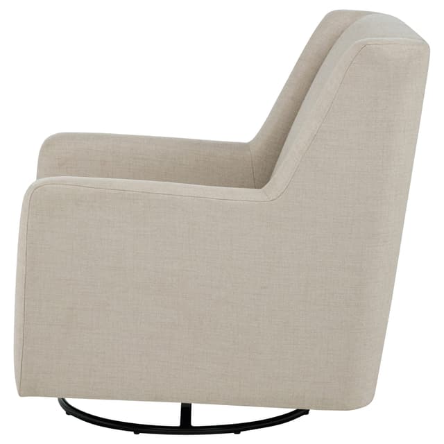 Sorrel Fabric Upholstered Swivel Glider Arm Chair Latte — photo 5