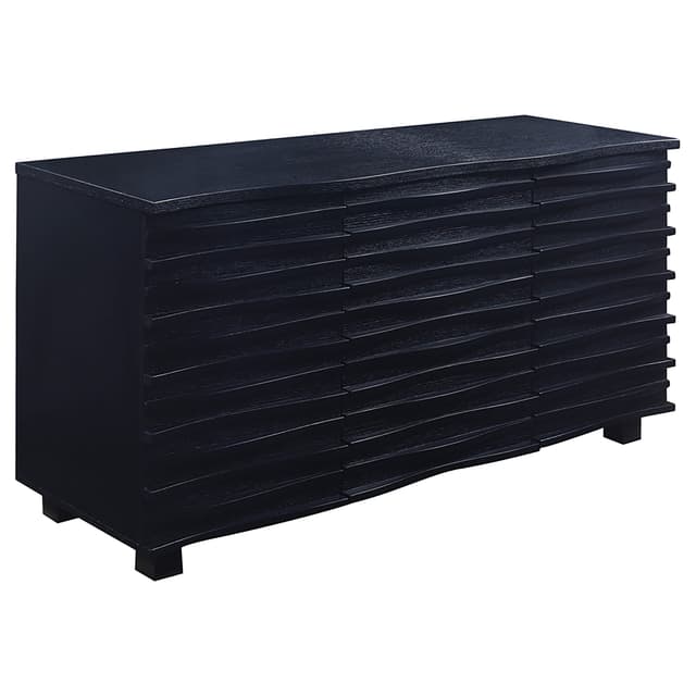 Stanton 3-drawer Sideboard Buffet Storage Cabinet Black — photo 1