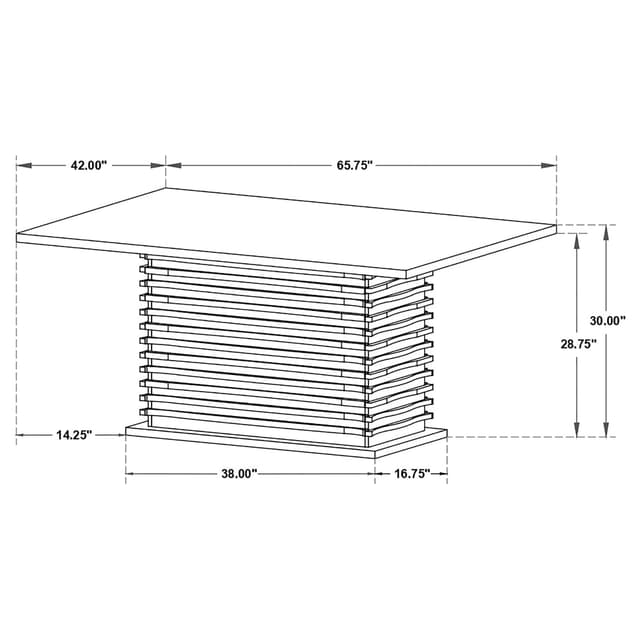 Stanton Rectangular 66-inch Dining Table Black — photo 4