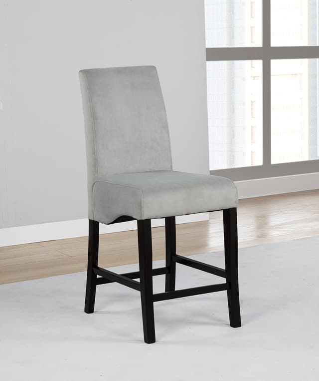 Stanton Velvet Upholstered Counter Chair Grey (Set of 2) — photo 2