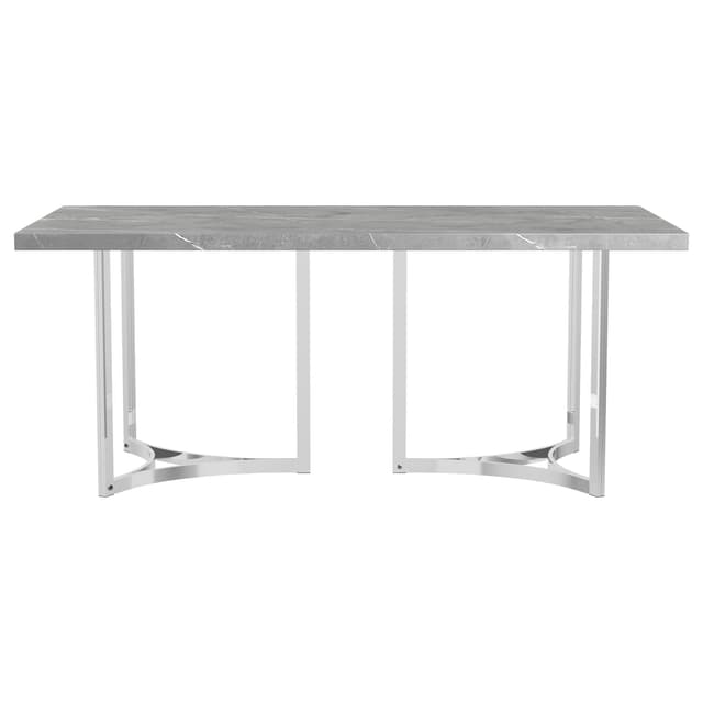 Sterling 72-inch Rectangular Dining Table Grey Faux Marble — photo 3