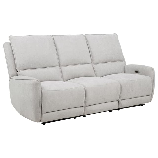 Sylmar Chenille Upholstered Power Reclining Sofa Dove Grey — photo 1