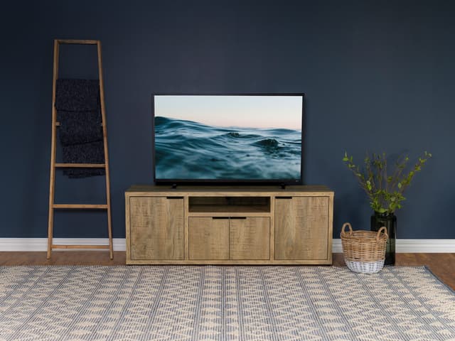 Tabby TV Stand for TVs up to 65 Inches with 4-Door Storage in Mango — photo 2