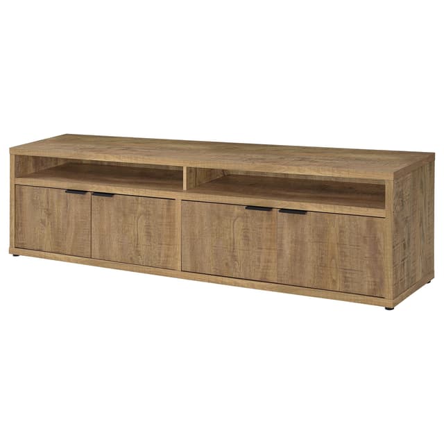 Tabby TV Stand for TVs up to 85 Inches with 4-Door Storage in Mango — photo 5