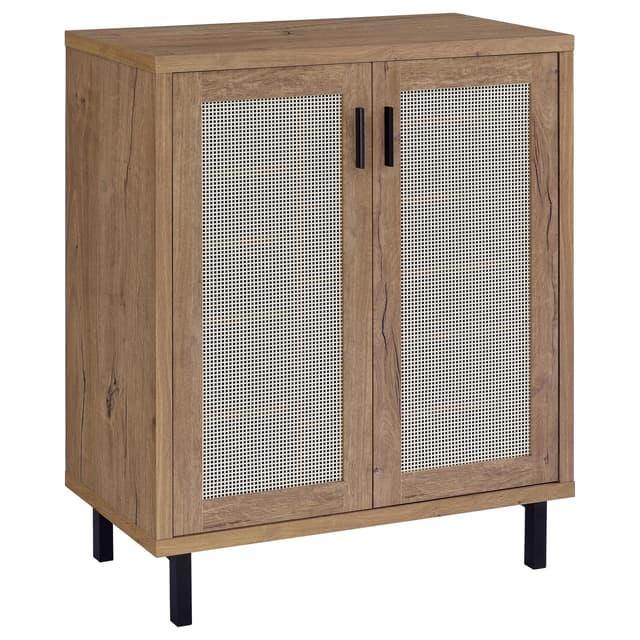 Teller 2-door Shoe Storage Cabinet Natural Oak — photo 1