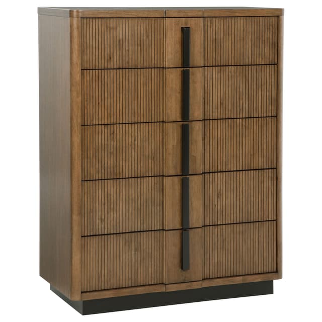 Terrace 5-drawer Chest of Drawers Ash Brown — photo 1