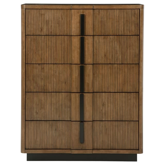 Terrace 5-drawer Chest of Drawers Ash Brown — photo 3