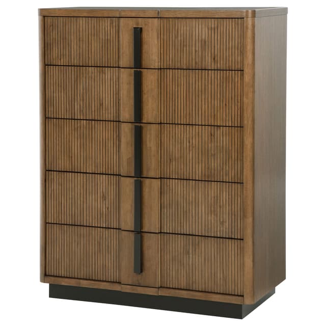 Terrace 5-drawer Chest of Drawers Ash Brown — photo 4