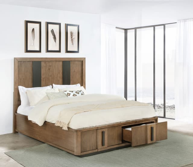 Terrace Wood Panel Storage Bed — photo 2