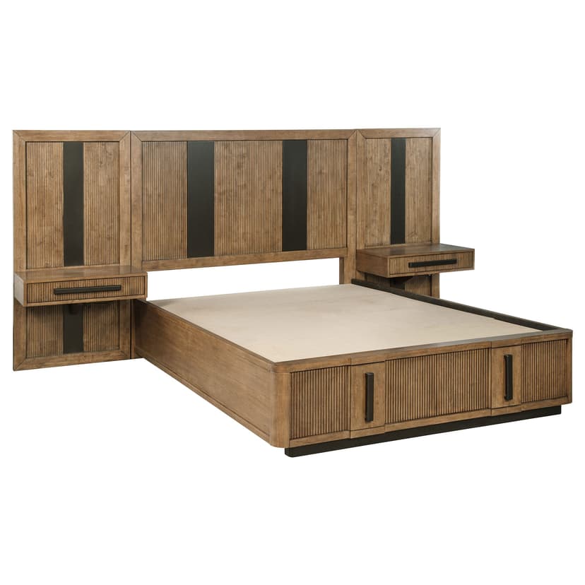 Terrace Wood Wall Panel Storage Bed