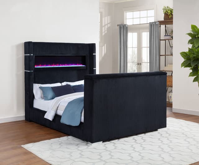 Tisdall Flame Visualizer Wingback TV Bed — photo 2