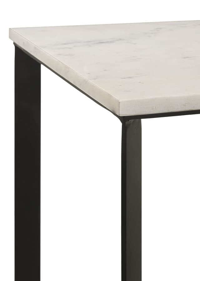 Tobin Square Marble Top End Table White and Black — photo 5