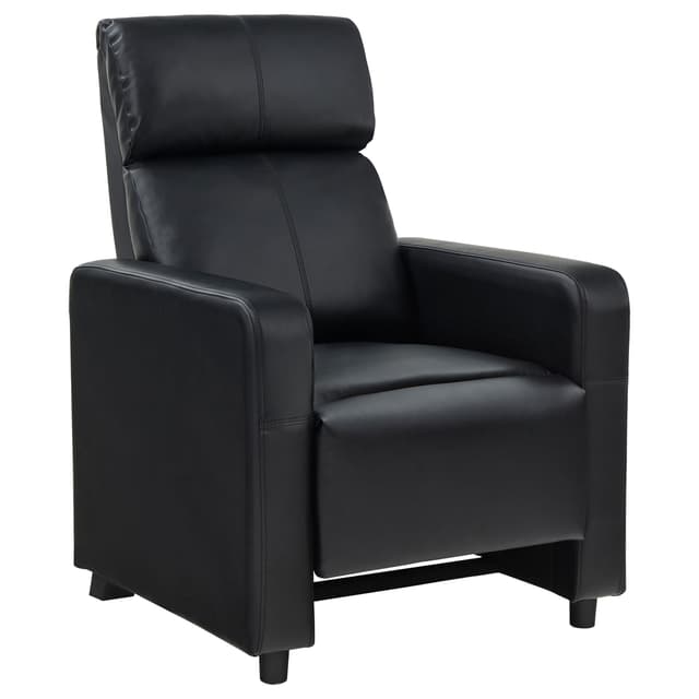 Toohey Upholstered Home Theater Push Back Recliner Black — photo 1
