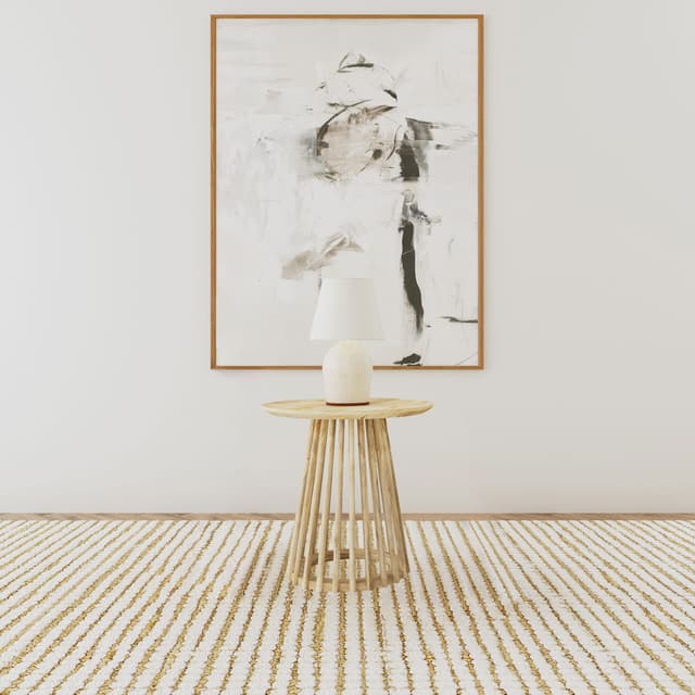 Touhy Round Solid Wood End Side Table Natural Mango — photo 2