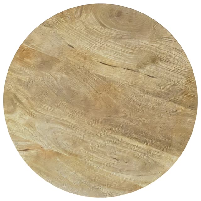 Touhy Round Solid Wood End Side Table Natural Mango — photo 4
