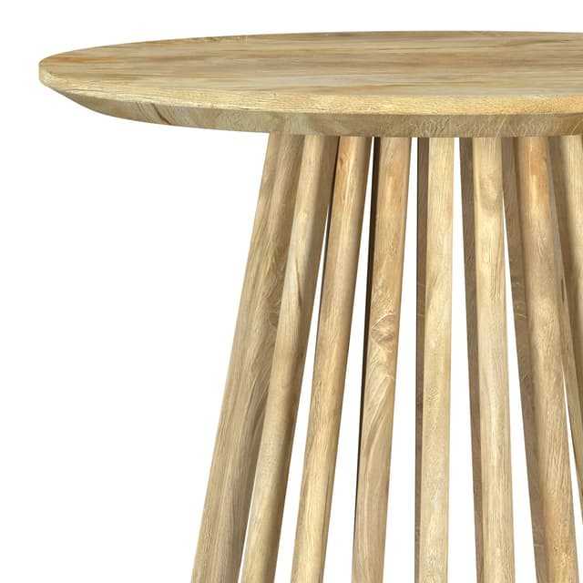 Touhy Round Solid Wood End Side Table Natural Mango — photo 5