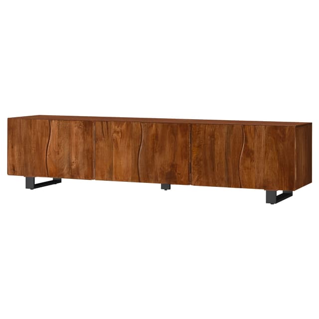 Trask 86-inch Wood TV Stand Media Console Mango Brown — photo 5
