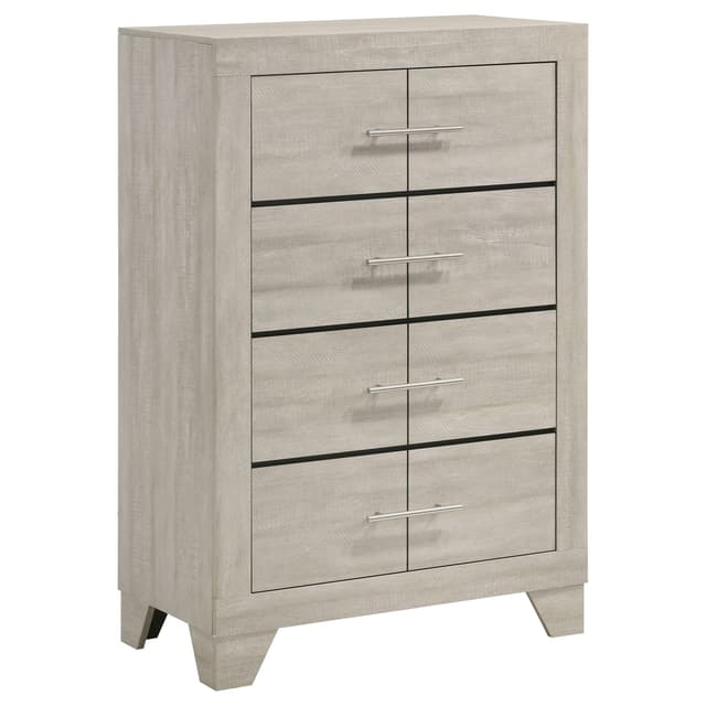 Trenton 4-drawer Bedroom Chest of Drawers Rustic Cream — photo 1