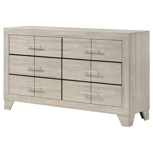 Trenton 6-drawer Bedroom Dresser Rustic Cream — photo 4