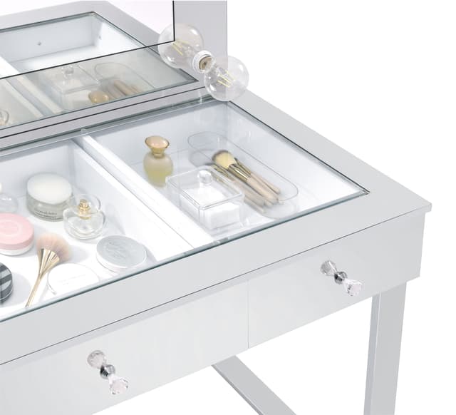 Umbridge 3-drawer Vanity Set with Lighting Chrome and White — photo 5