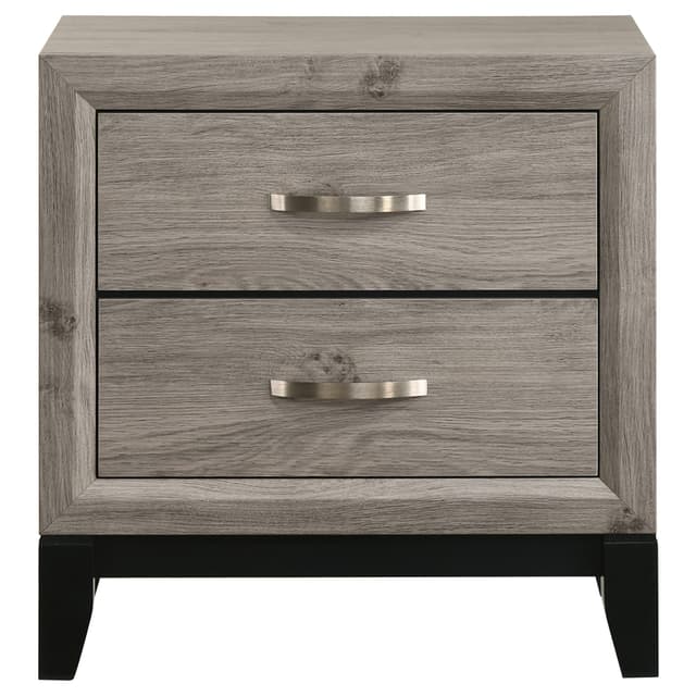 Valen 2-drawer Nightstand Bedside Table Light Taupe — photo 3