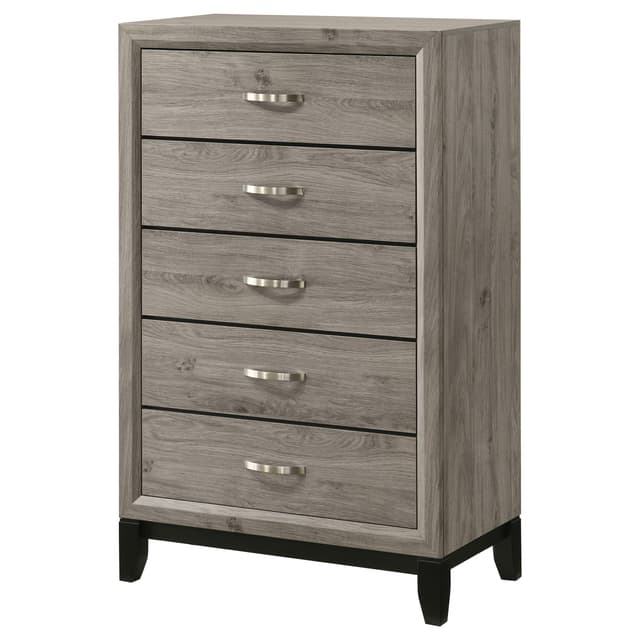 Valen 5-drawer Bedroom Chest of Drawers Light Taupe — photo 4