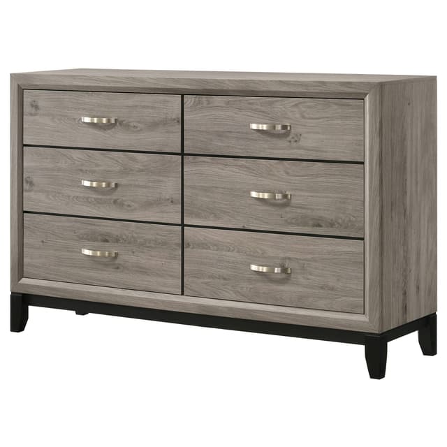 Valen 6-drawer Bedroom Dresser Cabinet Light Taupe — photo 4