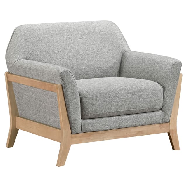 Vaughn Fabric Upholstered Flared Arm Accent Chair Grey — photo 1