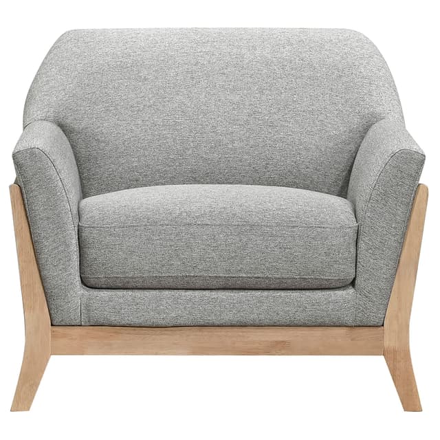 Vaughn Fabric Upholstered Flared Arm Accent Chair Grey — photo 3